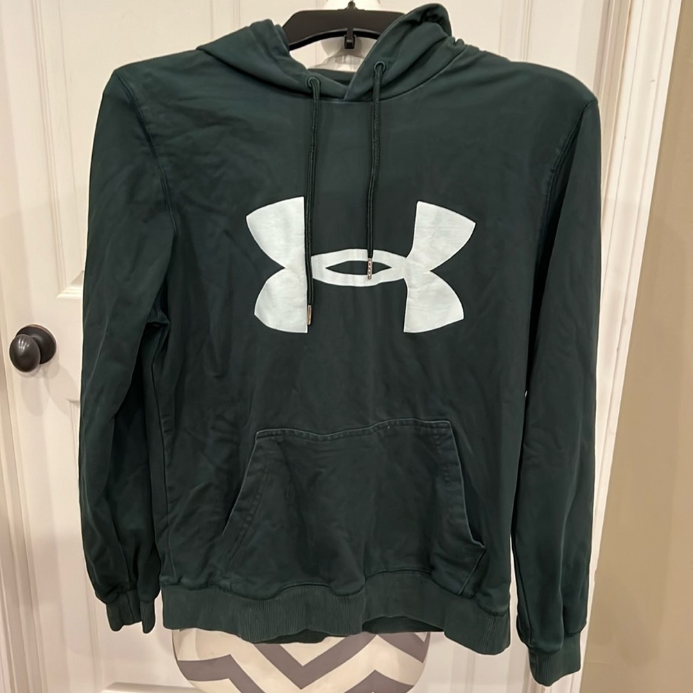 Under armour green hoodie, size YXL